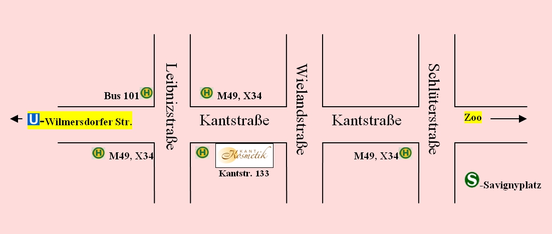 Kant-Kosmetik Wegbeschreibung